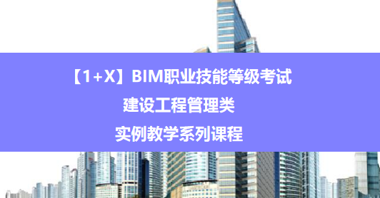 【1+X】BIM職業(yè)技能等級考試——（建設工程管理類）實例教學系列課程